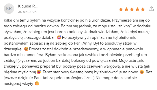 Opinia klientki Piekny Swiat